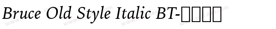 Bruce Old Style Italic BT字体转换